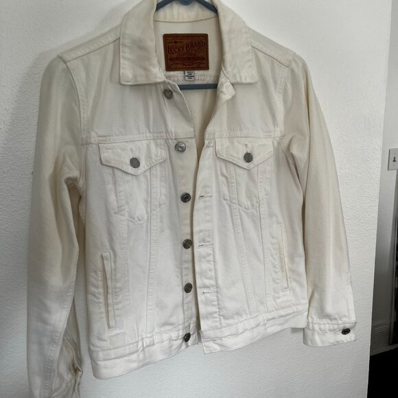 Lucky Brand "The Tomboy Trucker" White Denim Jacket - Small - Picture 6 of 10